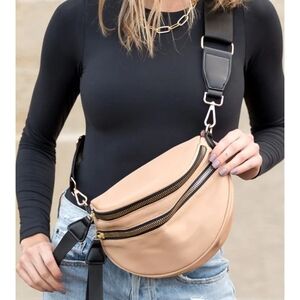 Stylish Tan Crossbody Bag